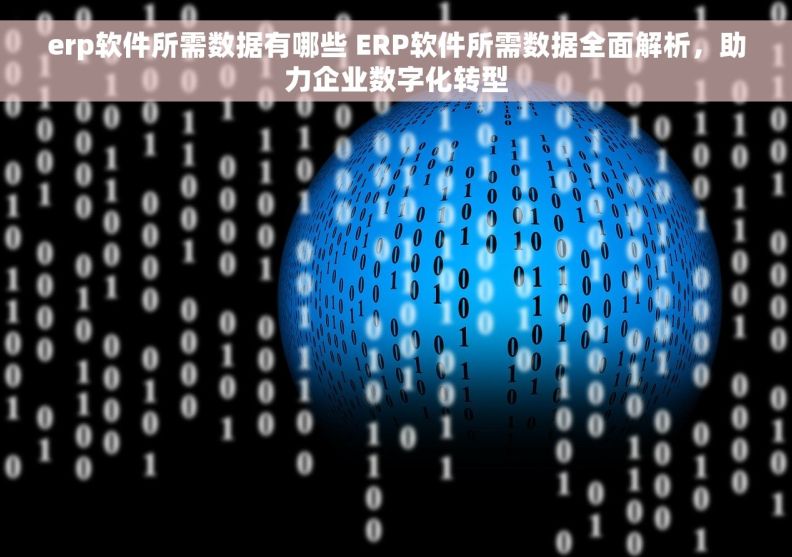 erp软件所需数据有哪些 ERP软件所需数据全面解析，助力企业数字化转型