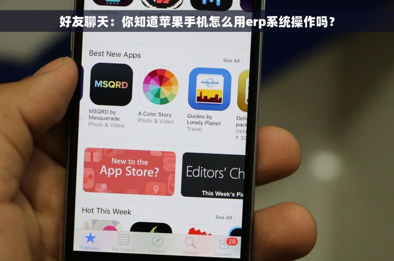 好友聊天：你知道苹果手机怎么用erp系统操作吗？