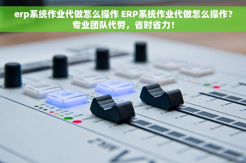 erp系统作业代做怎么操作 ERP系统作业代做怎么操作？专业团队代劳，省时省力！