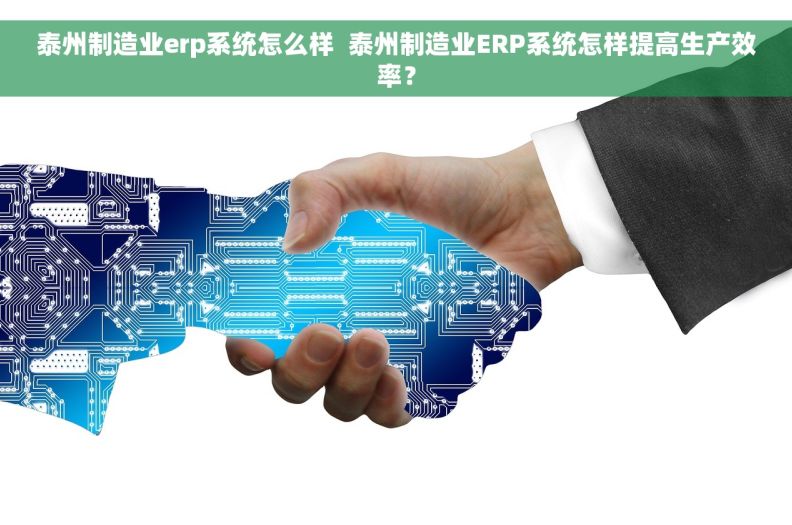 泰州制造业erp系统怎么样  泰州制造业ERP系统怎样提高生产效率？