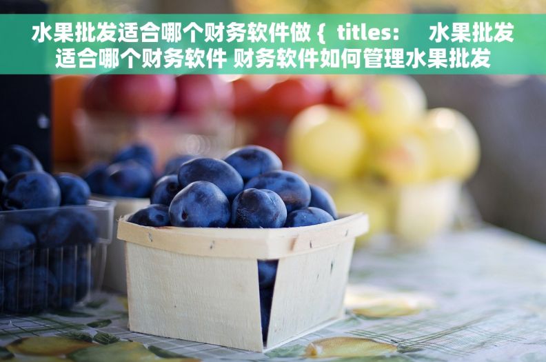 水果批发适合哪个财务软件做 {  titles:     水果批发适合哪个财务软件 财务软件如何管理水果批发