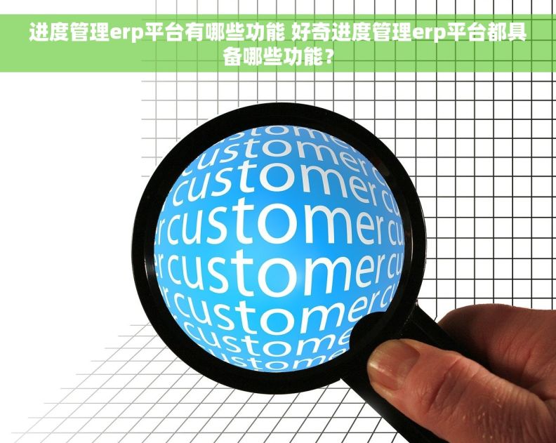 进度管理erp平台有哪些功能 好奇进度管理erp平台都具备哪些功能？