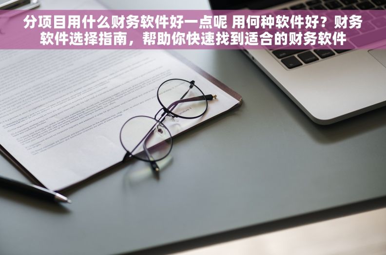分项目用什么财务软件好一点呢 用何种软件好？财务软件选择指南，帮助你快速找到适合的财务软件