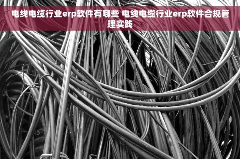 电线电缆行业erp软件有哪些 电线电缆行业erp软件合规管理实践