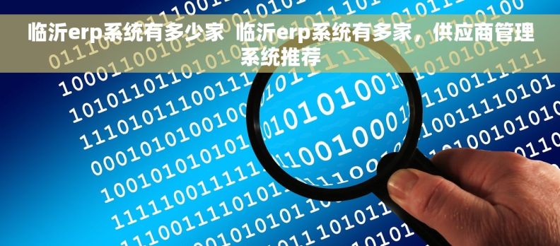 临沂erp系统有多少家  临沂erp系统有多家，供应商管理系统推荐