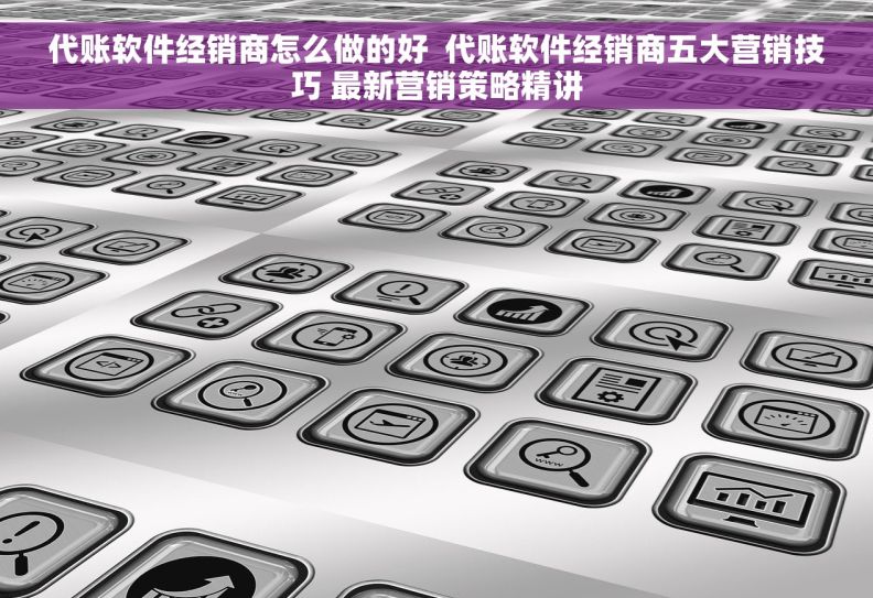 代账软件经销商怎么做的好  代账软件经销商五大营销技巧 最新营销策略精讲