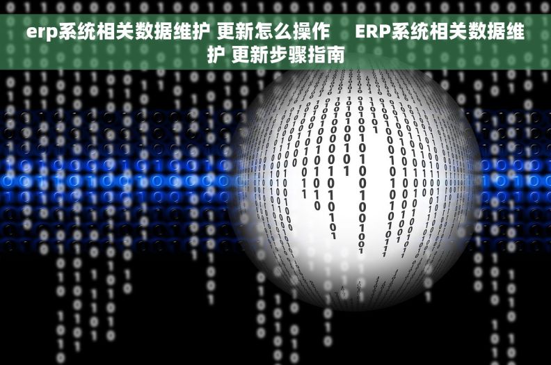 erp系统相关数据维护 更新怎么操作     ERP系统相关数据维护 更新步骤指南