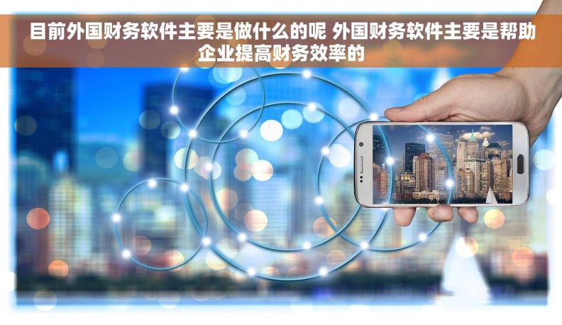 目前外国财务软件主要是做什么的呢 外国财务软件主要是帮助企业提高财务效率的