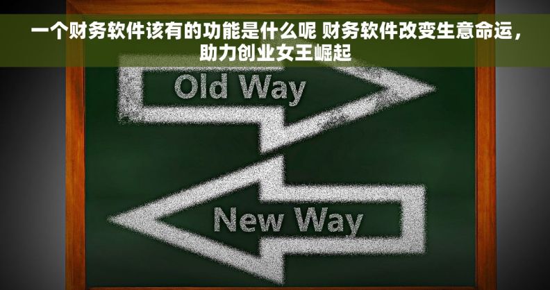 一个财务软件该有的功能是什么呢 财务软件改变生意命运，助力创业女王崛起