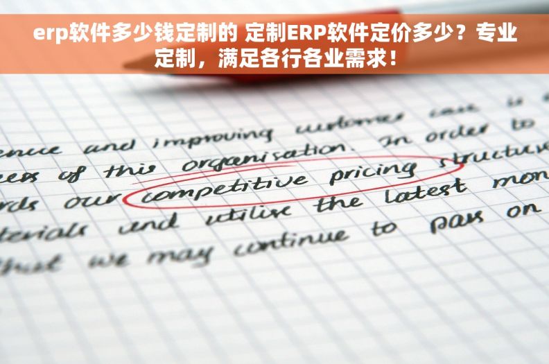 erp软件多少钱定制的 定制ERP软件定价多少？专业定制，满足各行各业需求！