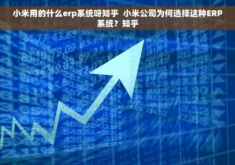 小米用的什么erp系统呀知乎  小米公司为何选择这种ERP系统？知乎
