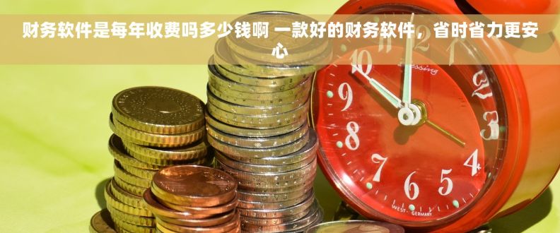 财务软件是每年收费吗多少钱啊 一款好的财务软件，省时省力更安心