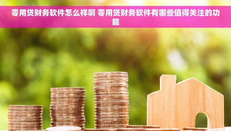零用贷财务软件怎么样啊 零用贷财务软件有哪些值得关注的功能