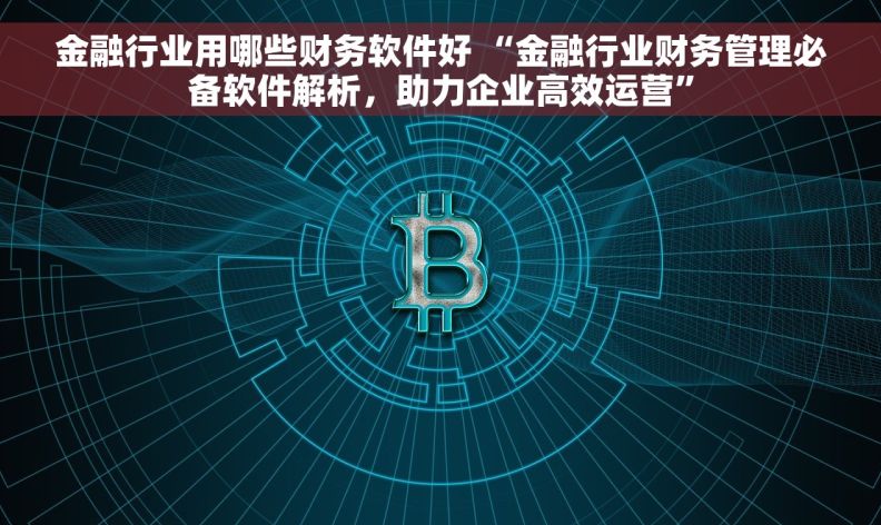 金融行业用哪些财务软件好 “金融行业财务管理必备软件解析，助力企业高效运营”