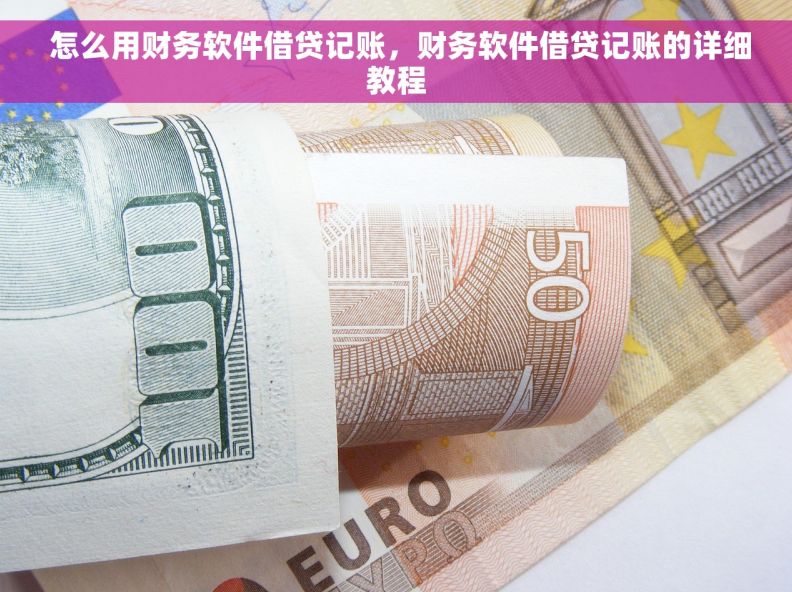  怎么用财务软件借贷记账，财务软件借贷记账的详细教程