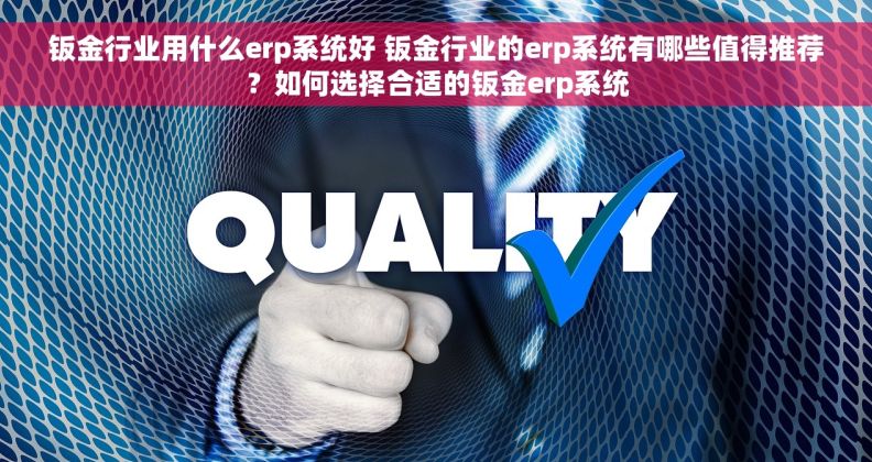 钣金行业用什么erp系统好 钣金行业的erp系统有哪些值得推荐？如何选择合适的钣金erp系统