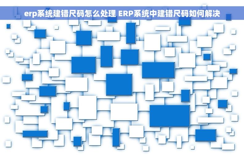 erp系统建错尺码怎么处理 ERP系统中建错尺码如何解决
