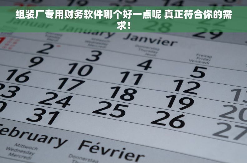组装厂专用财务软件哪个好一点呢 真正符合你的需求！