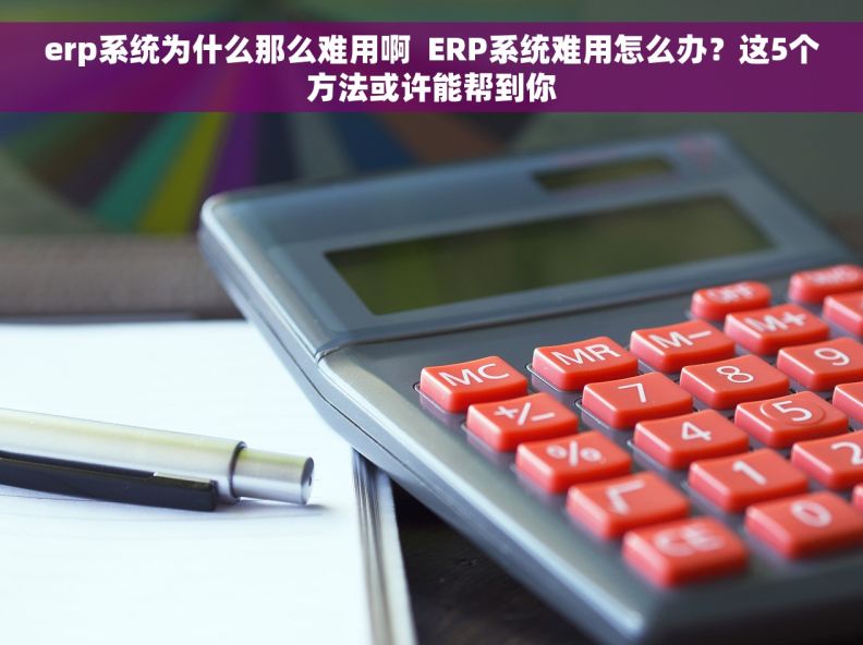 erp系统为什么那么难用啊  ERP系统难用怎么办？这5个方法或许能帮到你