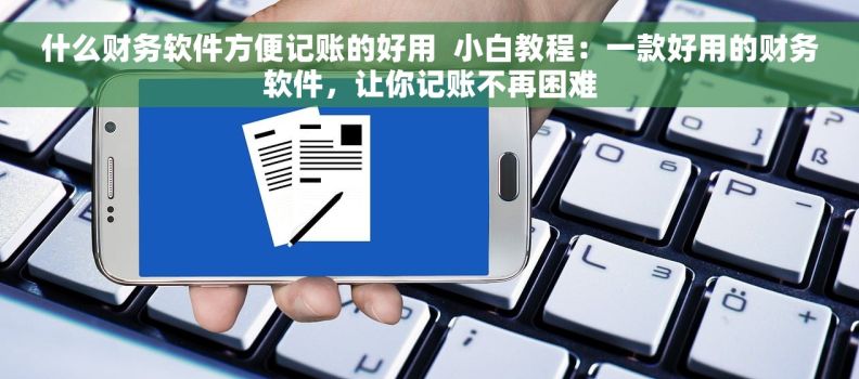 什么财务软件方便记账的好用  小白教程：一款好用的财务软件，让你记账不再困难
