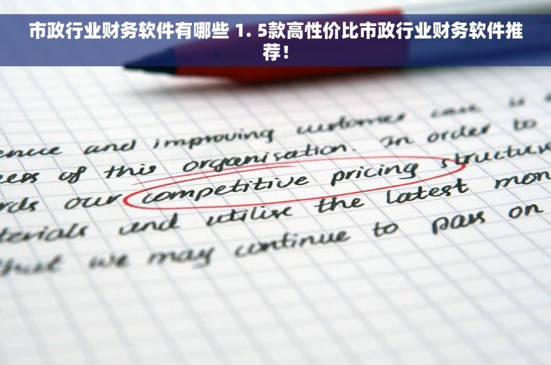市政行业财务软件有哪些 1. 5款高性价比市政行业财务软件推荐！