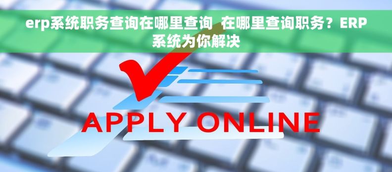 erp系统职务查询在哪里查询  在哪里查询职务？ERP系统为你解决