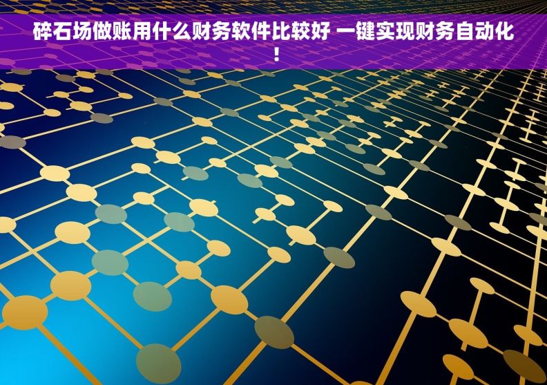碎石场做账用什么财务软件比较好 一键实现财务自动化！