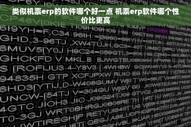 类似机票erp的软件哪个好一点 机票erp软件哪个性价比更高