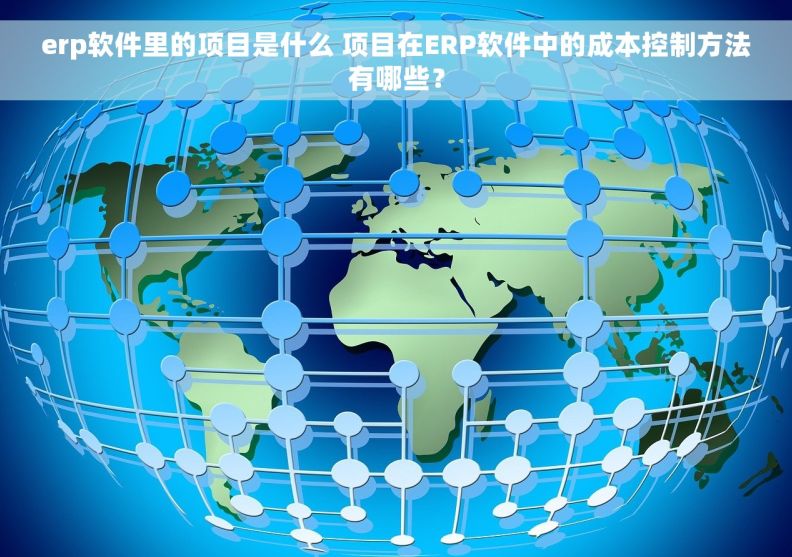 erp软件里的项目是什么 项目在ERP软件中的成本控制方法有哪些？