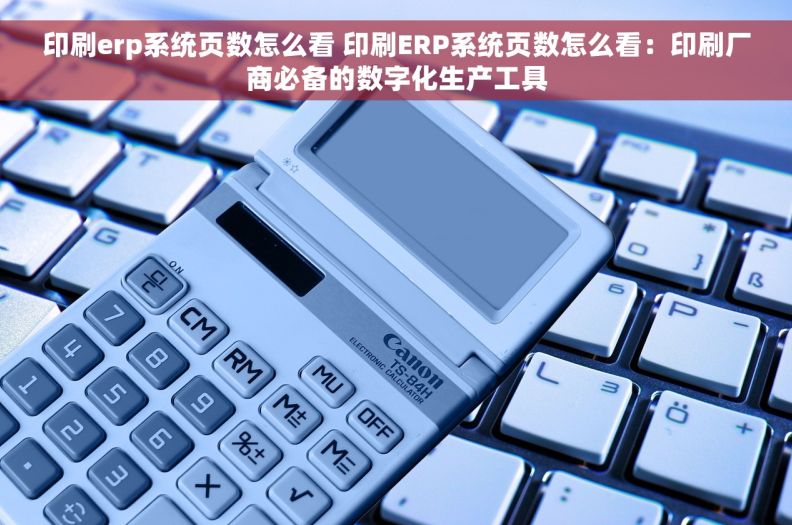 印刷erp系统页数怎么看 印刷ERP系统页数怎么看：印刷厂商必备的数字化生产工具