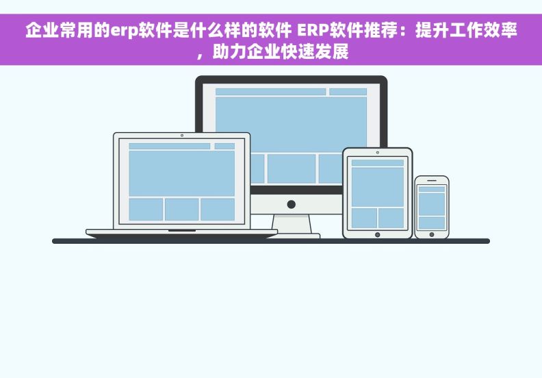 企业常用的erp软件是什么样的软件 ERP软件推荐：提升工作效率，助力企业快速发展