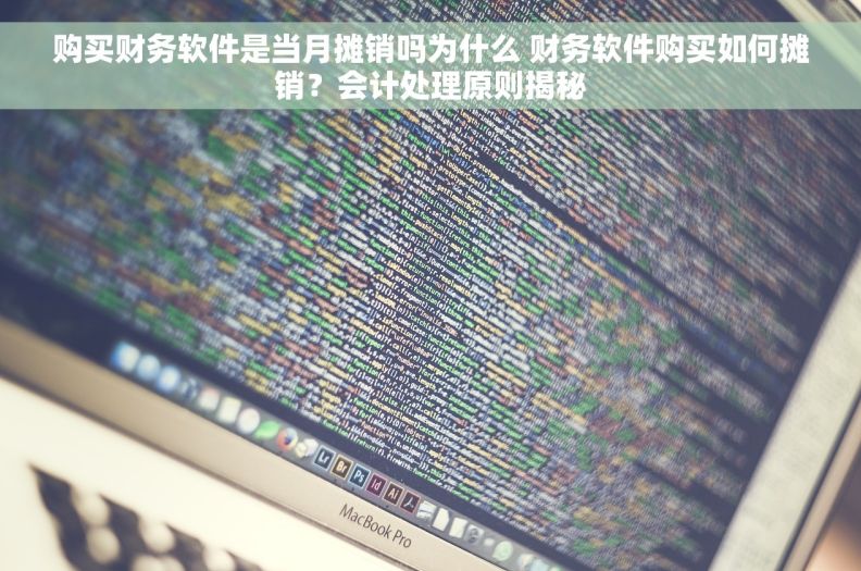 购买财务软件是当月摊销吗为什么 财务软件购买如何摊销?会计处理原则揭秘 购买财务软件是当月摊销吗为什么 财务软件购买如何摊销?会计处理原则揭秘