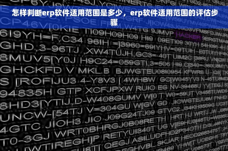  怎样判断erp软件适用范围是多少，erp软件适用范围的评估步骤