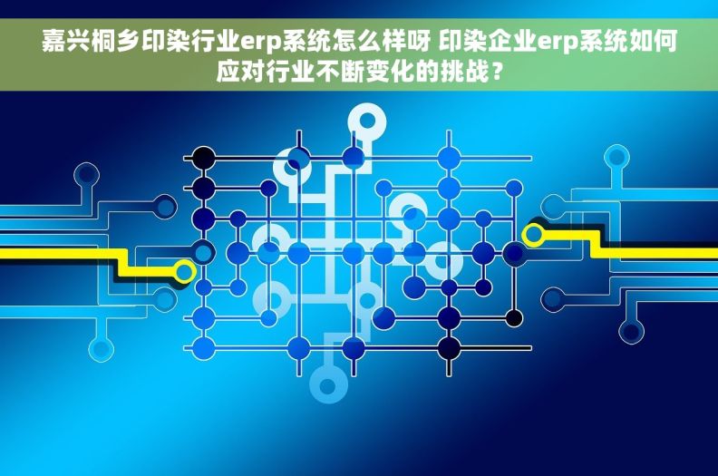 嘉兴桐乡印染行业erp系统怎么样呀 印染企业erp系统如何应对行业不断变化的挑战? 嘉兴桐乡印染行业erp系统怎么样呀 印染企业erp系统如何应对行业不断变化的挑战?