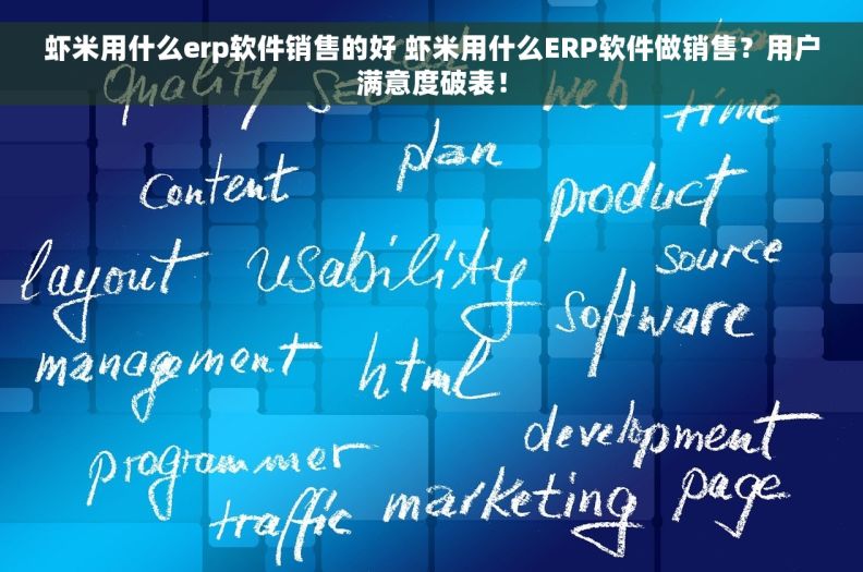 虾米用什么erp软件销售的好 虾米用什么ERP软件做销售？用户满意度破表！