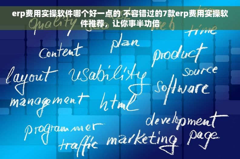 erp费用实操软件哪个好一点的 不容错过的7款erp费用实操软件推荐，让你事半功倍