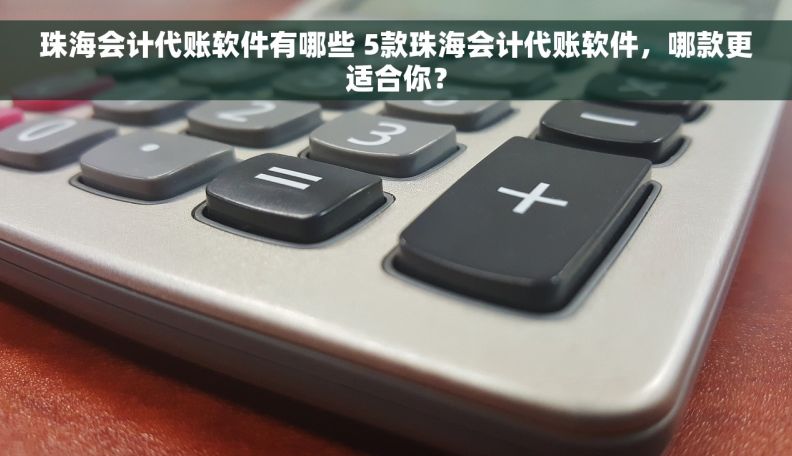 珠海会计代账软件有哪些 5款珠海会计代账软件，哪款更适合你？