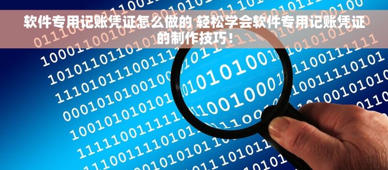 软件专用记账凭证怎么做的 轻松学会软件专用记账凭证的制作技巧！