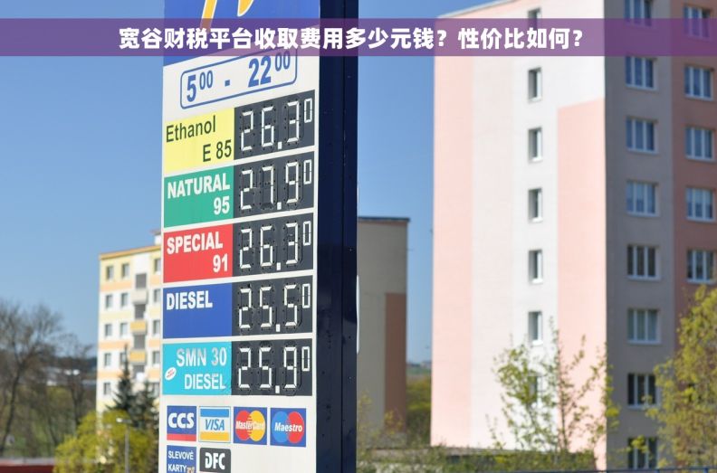 宽谷财税平台收取费用多少元钱？性价比如何？ 