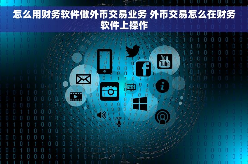 怎么用财务软件做外币交易业务 外币交易怎么在财务软件上操作