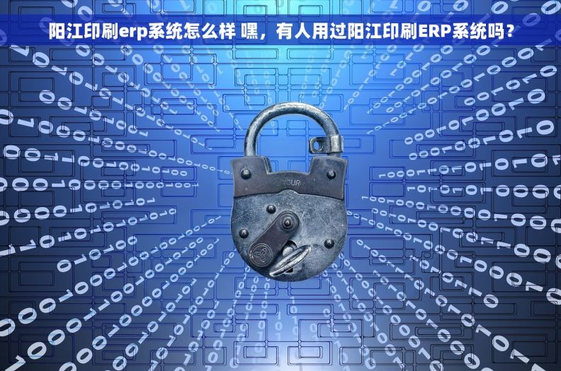 阳江印刷erp系统怎么样 嘿，有人用过阳江印刷ERP系统吗？