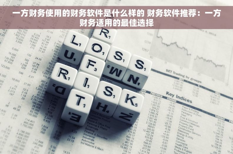 一方财务使用的财务软件是什么样的 财务软件推荐：一方财务适用的最佳选择