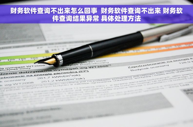 财务软件查询不出来怎么回事  财务软件查询不出来 财务软件查询结果异常 具体处理方法