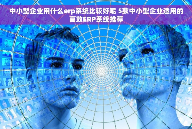 中小型企业用什么erp系统比较好呢 5款中小型企业适用的高效ERP系统推荐