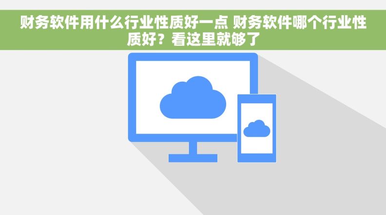 财务软件用什么行业性质好一点 财务软件哪个行业性质好？看这里就够了