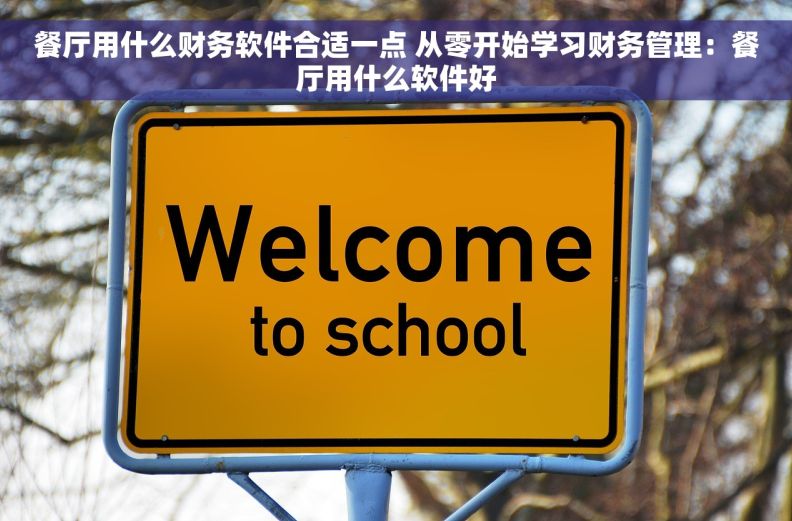 餐厅用什么财务软件合适一点 从零开始学习财务管理：餐厅用什么软件好