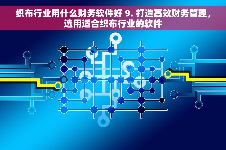 织布行业用什么财务软件好 9. 打造高效财务管理，选用适合织布行业的软件