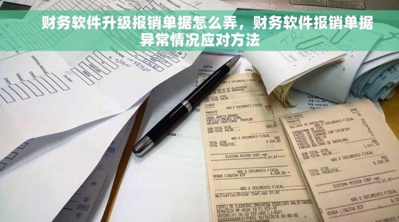     财务软件升级报销单据怎么弄，财务软件报销单据异常情况应对方法