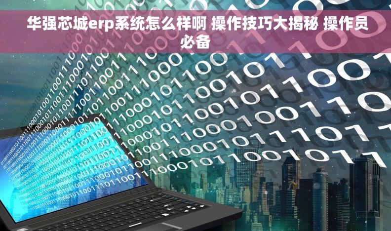  华强芯城erp系统怎么样啊 操作技巧大揭秘 操作员必备