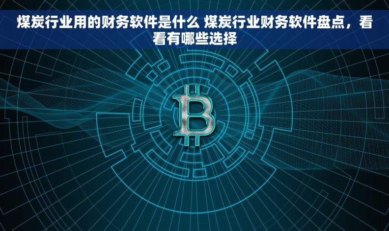 煤炭行业用的财务软件是什么 煤炭行业财务软件盘点，看看有哪些选择